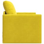 vidaXL Canapé-lit avec coussin Jaune foncé 74 x 77 x 81 cm Velours