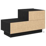 vidaXL Table de chevet Chêne noir 70 x 36 x 40.5 cm Bois d'ingénierie