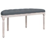 vidaXL Banc Gris foncé 110 5x45x49 cm Velours