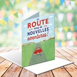 Carte départ en route vers de nouvelles aventures - draeger paris