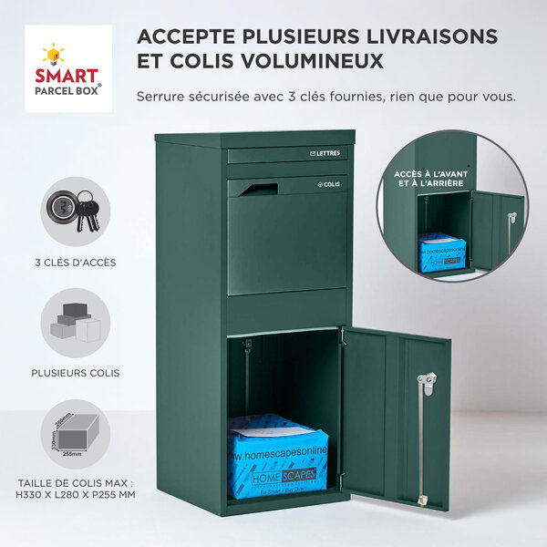 Boîte Aux Lettres SMART – Verte – Marque Hconfortxl.com – Modèle MK349