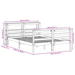 vidaXL Cadre de lit sans matelas 140x200 cm bois massif de pin