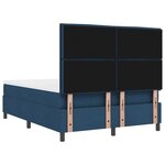 vidaXL Lit à Ressort avec Matelas Bleu 160x200 cm Tissu