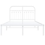vidaXL Cadre de lit métal sans matelas et tête de lit blanc 120x190 cm