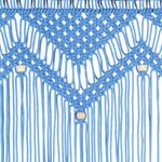 vidaXL Rideau en macramé Bleu 140x240 cm Coton