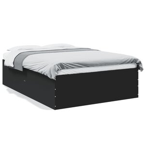 vidaXL Cadre de lit sans matelas noir 120x200 cm