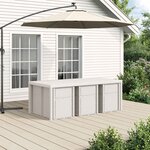 vidaXL Ensemble de salle à manger pour jardin 7 Pièces Blanc et crème PP