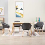 vidaXL Chaises à manger lot de 4 gris foncé tissu