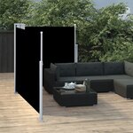 vidaXL Auvent latéral rétractable Noir 100 x 600 cm