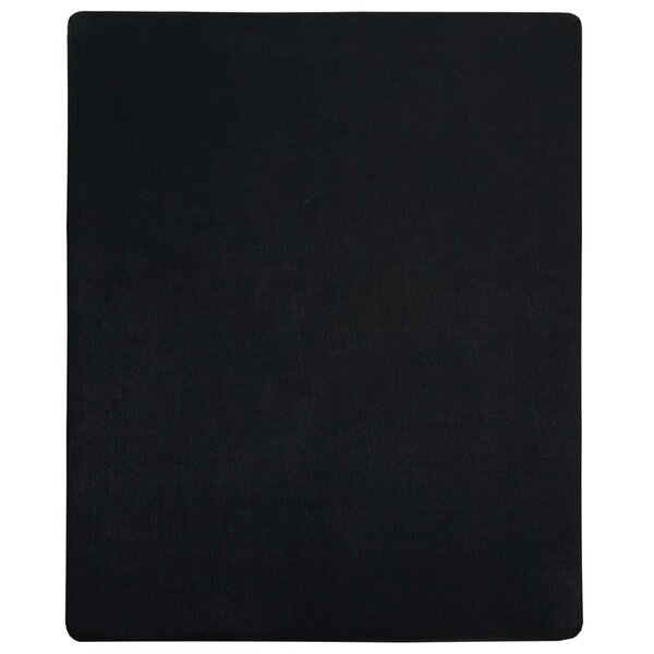 vidaXL Drap-housse Jersey Noir 180x200 cm Coton