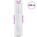 vidaXL Film étirable 2 Pièces transparent 30 μm 50 cm x 300 m