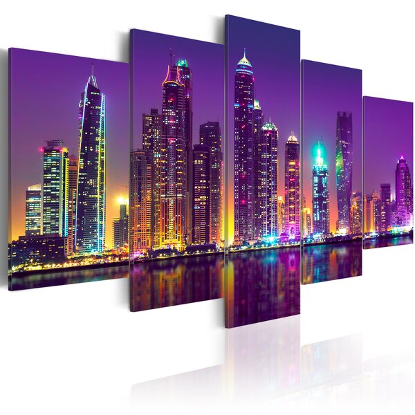 Tableau - purple nights l x h en cm 200x100