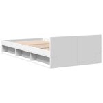 vidaXL Cadre de lit avec tiroir blanc 90x190 cm bois d'ingénierie