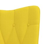 vidaXL Chaise de relaxation avec tabouret Jaune moutarde Tissu