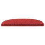 vidaXL Tapis d'escalier auto-adhésifs 15 Pièces Rouge 80 x 24 5 x 3 5 cm