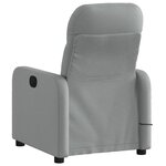 vidaXL Fauteuil inclinable de massage gris clair tissu