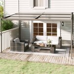 vidaXL Belvédère avec toit Anthracite 4x3x2 5 m Aluminium et acier