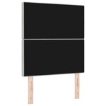 vidaXL Tête de lit LED gris clair 80 cm velours