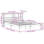 vidaXL Cadre de lit et tête de lit sans matelas cire marron 160x200 cm