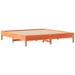 vidaXL Lit bibliothèque sans matelas cire marron 200x200 cm pin massif