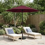 vidaXL Parasol de jardin 230 x 230 cm Polyester Rectangulaire Bordeaux
