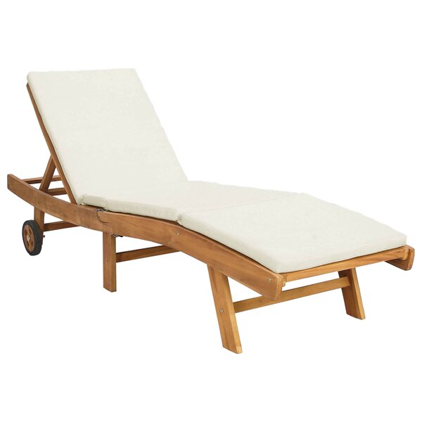vidaXL Transat Marron et crème Polyester
