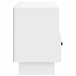 vidaXL Meuble TV Blanc brillant 102 x 34 5 x 50 cm Bois d'ingénierie