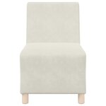 vidaXL Canapé modulaire sans accoudoirs Crème 55 cm Velours