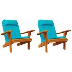 vidaXL avec oreiller 2 Pièces Turquoise