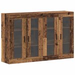 vidaXL Armoires Murailles 2 Pièces Bois ancien 69 5 x 34 x 90 cm