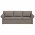 vidaXL Canapé Taupe 215 x 82 x 80 cm tissu