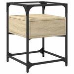vidaXL Table de chevet chêne sonoma 40x40x55 cm bois d’ingénierie