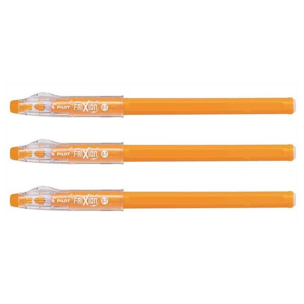 Stylo roller FRIXION ball Sticks 07 Pointe Moyenne Orange x 3 PILOT