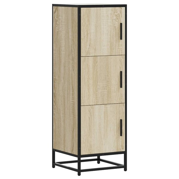 vidaXL Buffet haut chêne sonoma 35 5x35x106 5 cm bois ingénierie métal