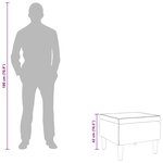 vidaXL Tabouret avec pieds en bois Gris foncé Tissu