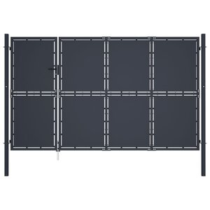 vidaXL Portail de jardin Acier 350 x 175 cm Anthracite