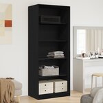 vidaXL Armoire Chêne Noir Ensemble de 2 Chêne noir Panneau de particules