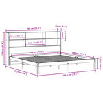 vidaXL Lit bibliothèque sans matelas 180x200 cm bois massif de pin