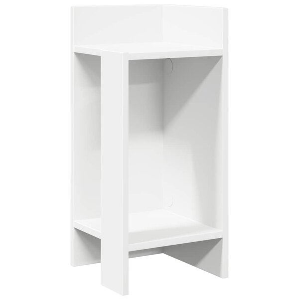 vidaXL Tables d'appoint 2 Pièces avec étagère blanc 25 5x27x60 cm