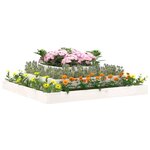 vidaXL Jardinière Blanc 110x110x27 cm Bois massif de pin