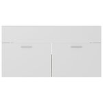 vidaXL Armoire d'évier Blanc et chêne sonoma Bois d’ingénierie