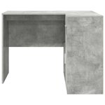 vidaXL Bureau d'angle avec tiroir Gris béton 102 x 88 x 75 cm