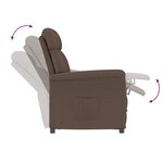 vidaXL Fauteuil inclinable marron Marron foncé 70.5 x 96.5 x 95 cm