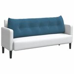 vidaXL Coussin de Dos Bleu 160 x 24 x 50 cm Velours