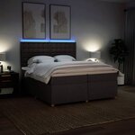 vidaXL Sommier à lattes de lit avec matelas Marron foncé 200x200 cm