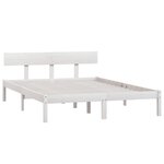 vidaXL Cadre de lit sans matelas blanc bois massif 120x200 cm