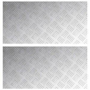 vidaXL Nez de marche Rectangulaire 2 Pièces Argenté 80 x 40 cm Aluminium