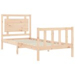 vidaXL Cadre de lit et tête de lit 100x200 cm bois massif