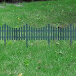 vidaXL Bordures de pelouse 17 Pièces 10 m Vert