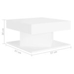 vidaXL Table basse Blanc 57x57x30 cm Bois d'ingénierie